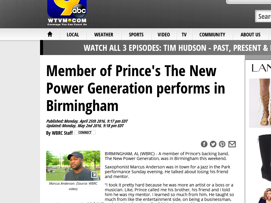 Member of Prince’s The New Power Generation performs in Birmingham