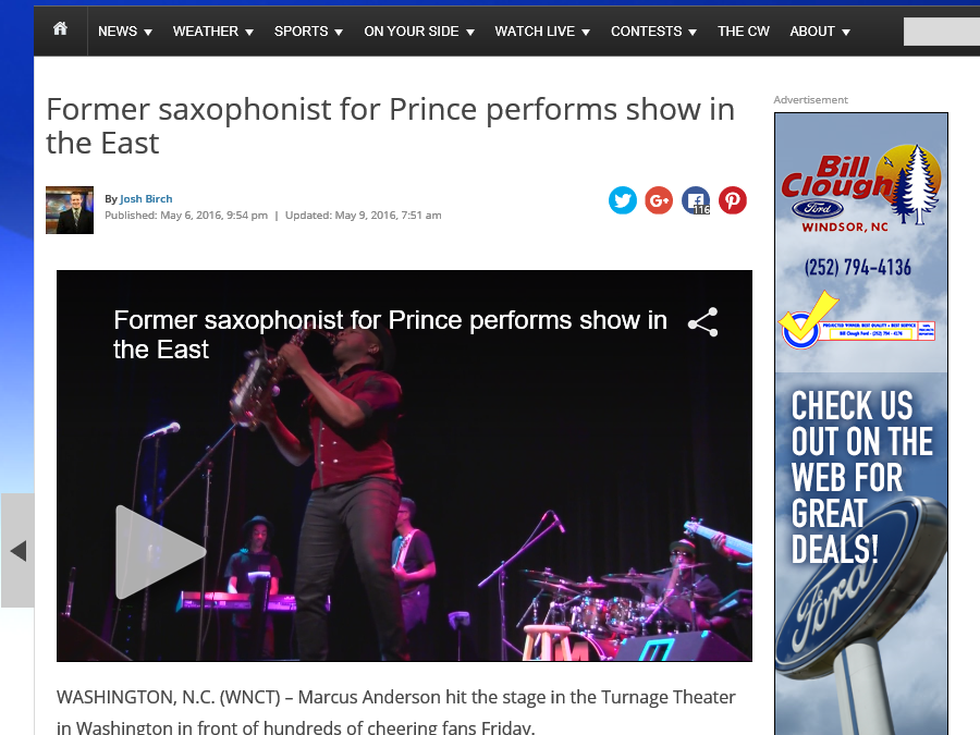 Former saxophonist for Prince performs show in the East