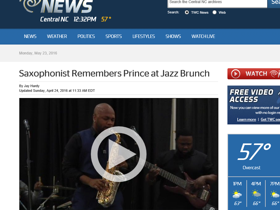 Saxophonist Remembers Prince at Jazz Brunch