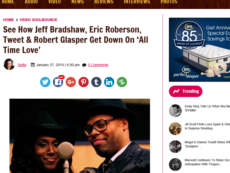 See How Jeff Bradshaw, Eric Roberson, Tweet & Robert Glasper Get Down On ‘All Time Love’