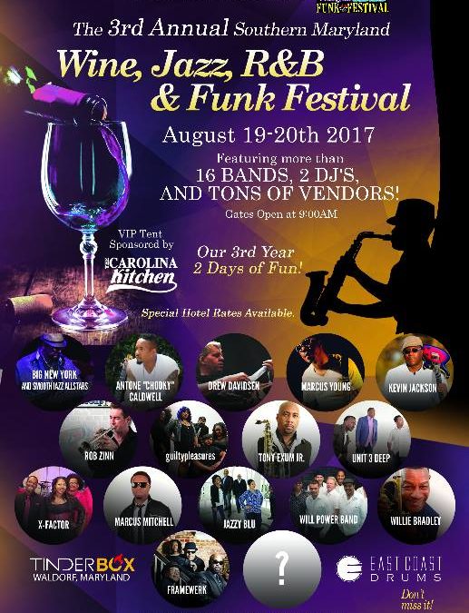 Southern Maryland Wine, Jazz, R&B & Funk Fest feat. Antoné Chooky Caldwell